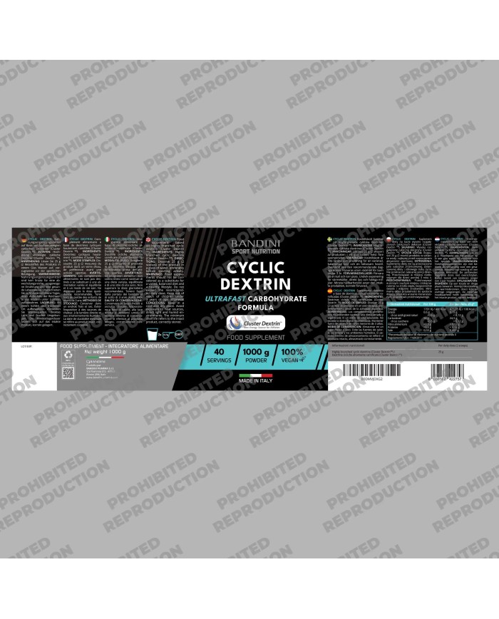 Cyclic dextrin powder 1 kg - Dextrin Cluster for Sport