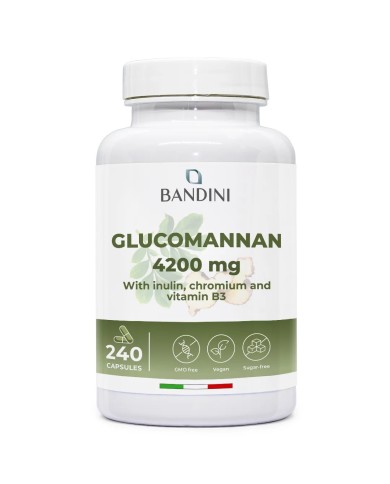 Glucomannan high strength capsules with B3, Chromium, Inulin