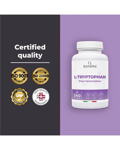 L tryptophan 240 capsules for sleep and mental wellbeing