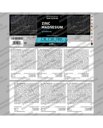 ZMA 120 fatigue-reducing Zinc & Magnesium capsules