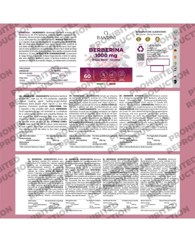 Berberine 60 capsules for digestive and liver health