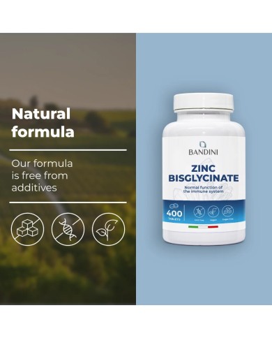 Zinc Bisglycinate 400 tablets | Bone, hair, nail & immune health