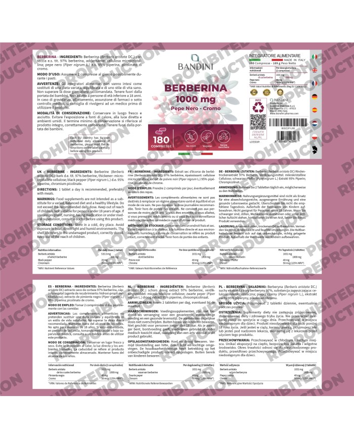 Berberine tablets improves digestion and metabolism