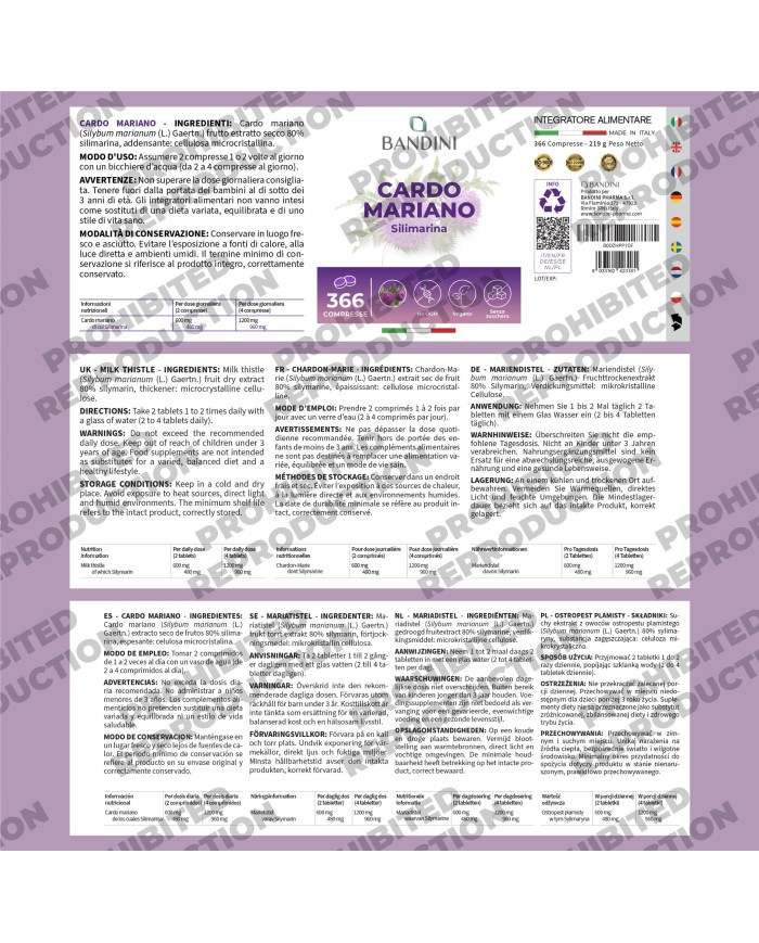 Milk thistle tablets for the liver and digestion