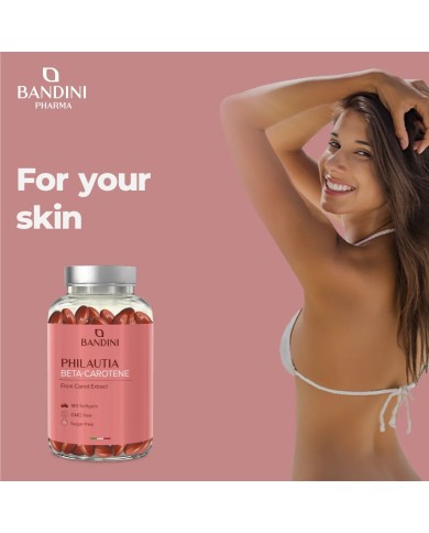 Beta carotene softgel tanning and skin supplement