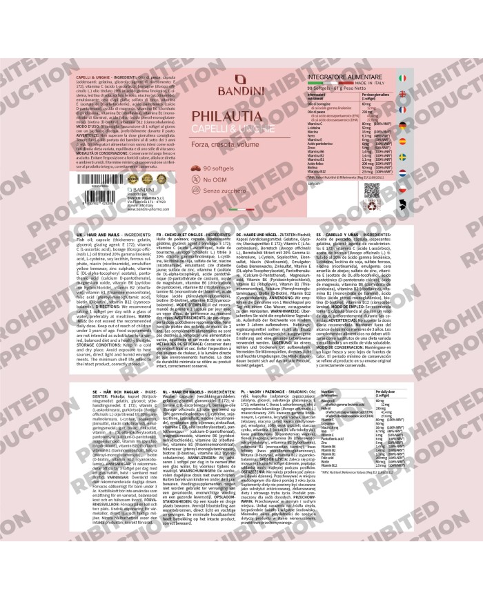 Hair and Nails food supplement - 90 softgels