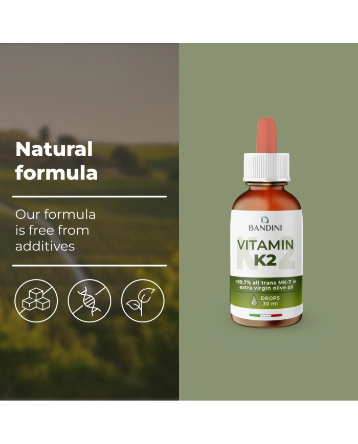 Vitamin K2 MK-7 in drops for Normal Bones and Blood Clotting