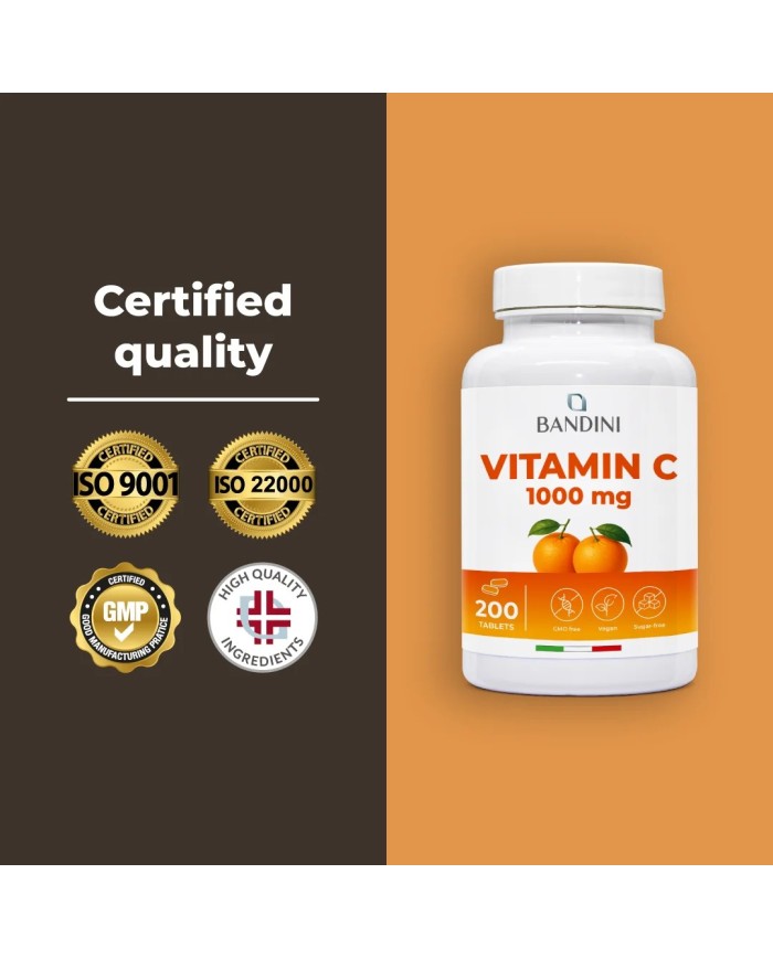 Vitamin C 200 tablets for the immune system
