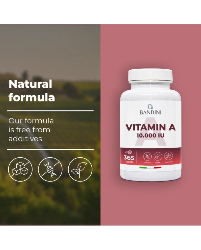 Vitamin A 365 tablets for skin, eyesight, iron metabolism