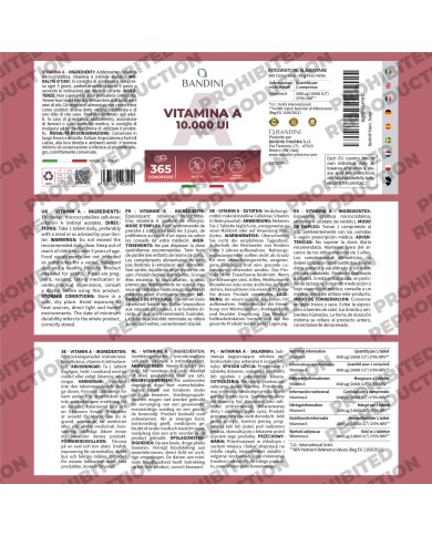 Vitamin A 365 tablets for skin, eyesight, iron metabolism