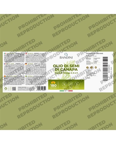 Hemp seed oil cold-pressed - 180 softgels