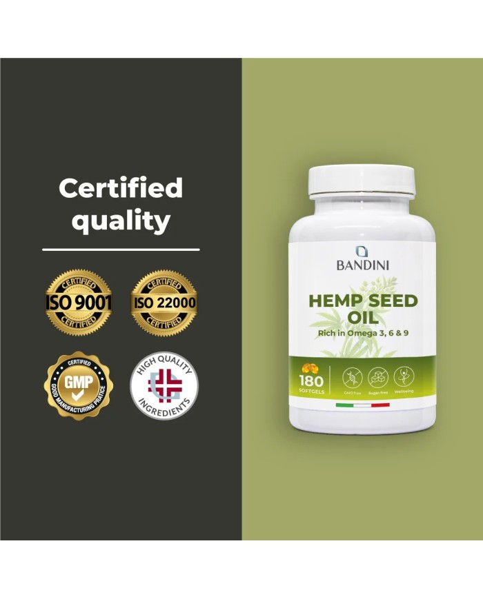 Hemp seed oil cold-pressed - 180 softgels
