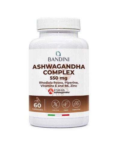 Ashwagandha Complex KSM-66 capsules with Rhodiola, Zinc, B6