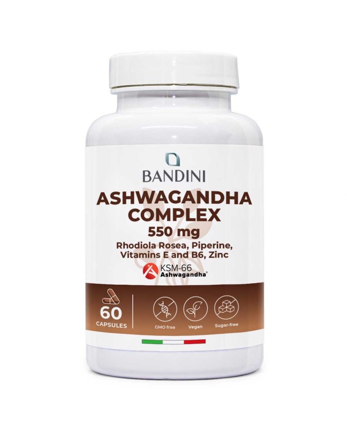 Ashwagandha Complex KSM-66 capsules with Rhodiola, Zinc, B6