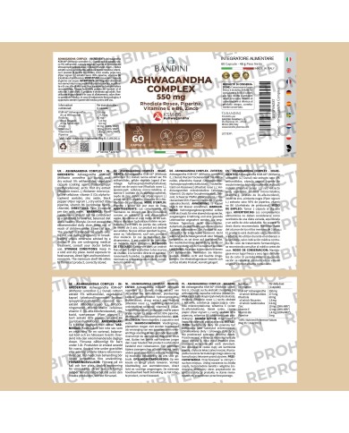 Ashwagandha Complex KSM-66 capsules with Rhodiola, Zinc, B6