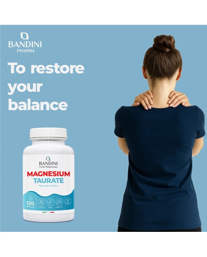 Magnesium taurate 120 capsules for the nervous system