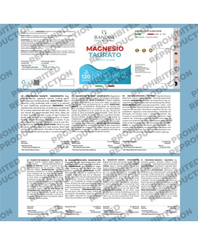 Magnesium taurate 120 capsules for the nervous system