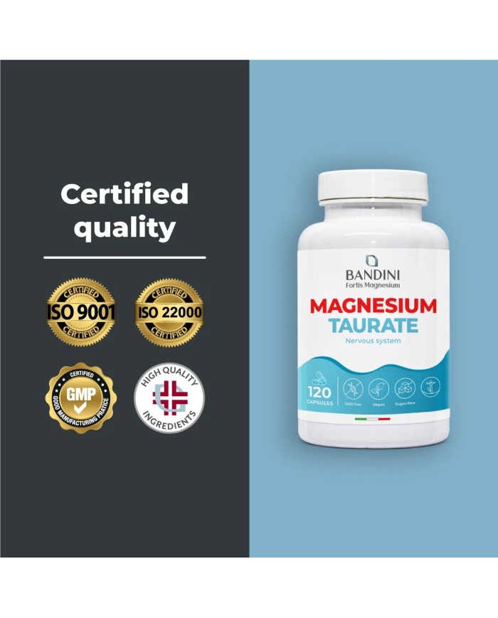Magnesium taurate 120 capsules for the nervous system