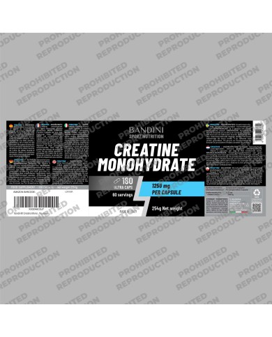 Creatine Monohydrate 180 Capsules for athletes