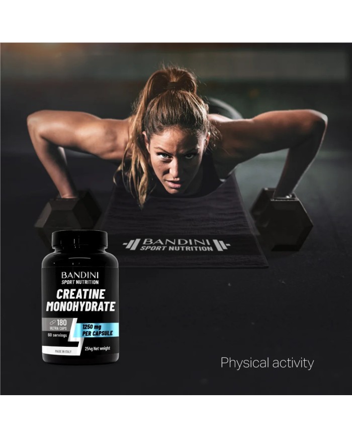 Creatine Monohydrate 180 Capsules for athletes